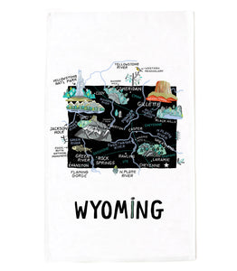 State of Wyoming Tea Towel