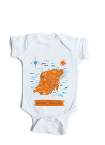 Yucatan Peninsula Baby Onesie-Personalized Baby Gift