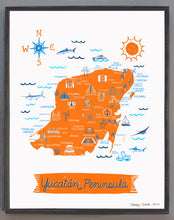 Yucatan Peninsula Wall Art-Custom City Print