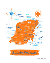 Yucatan Peninsula Wall Art-Custom City Print