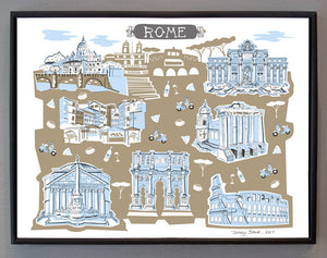 Rome Italy Wall Art-Custom City Print