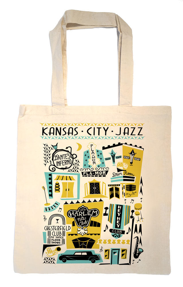 Kansas City-Jazz Era-18th and Vine Tote Bag