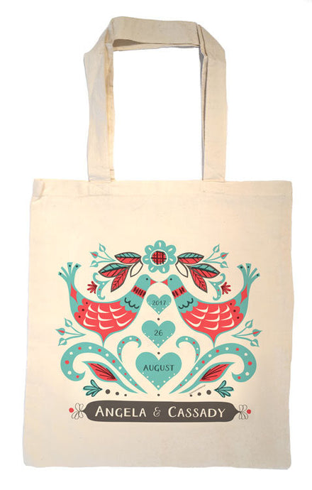 Mod Lovebirds Tote Bag