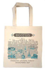 Boston Tote Bag-City Tote-Wedding Welcome Tote