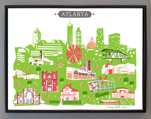 Atlanta Georgia Wall Art-Custom City Print