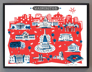 Washington DC Wall Art-Custom City Print
