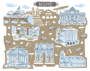 Rome Italy Wall Art-Custom City Print