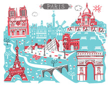 Paris France Wall Art-Custom City Illustration