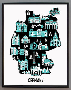 Landmark Map Print-Germany