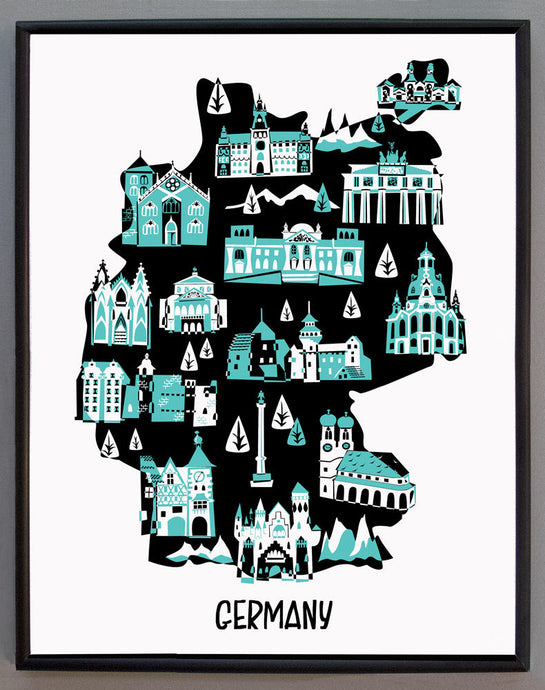 Landmark Map Print-Germany