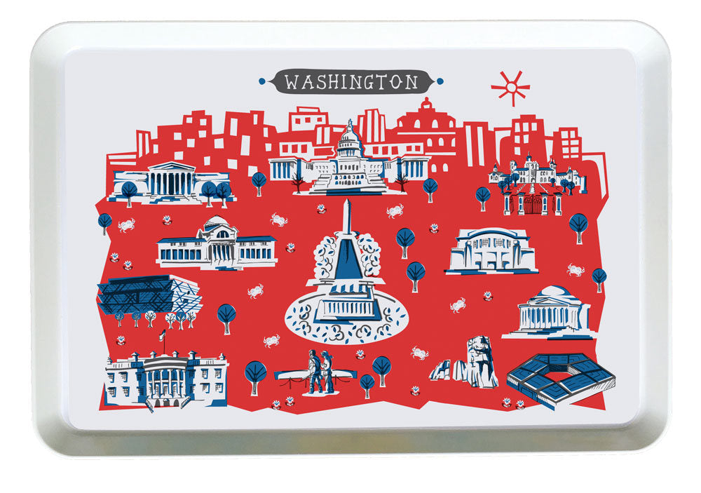 Washington DC Tray-Custom Melamine City Tray