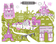 Paris France Wall Art-Custom City Illustration