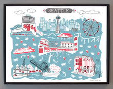 Seattle WA Wall Art-Custom City Print