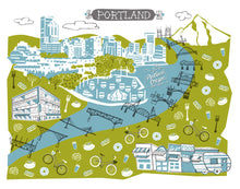 Portland OR Wall Art-Custom City Print