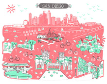 San Diego Wall Art-Custom City Print