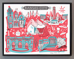 Kansas City Wall Art-Custom City Print