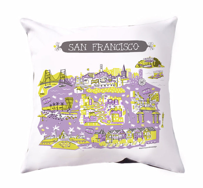 San Francisco Pillow Cover-16x16-SALE