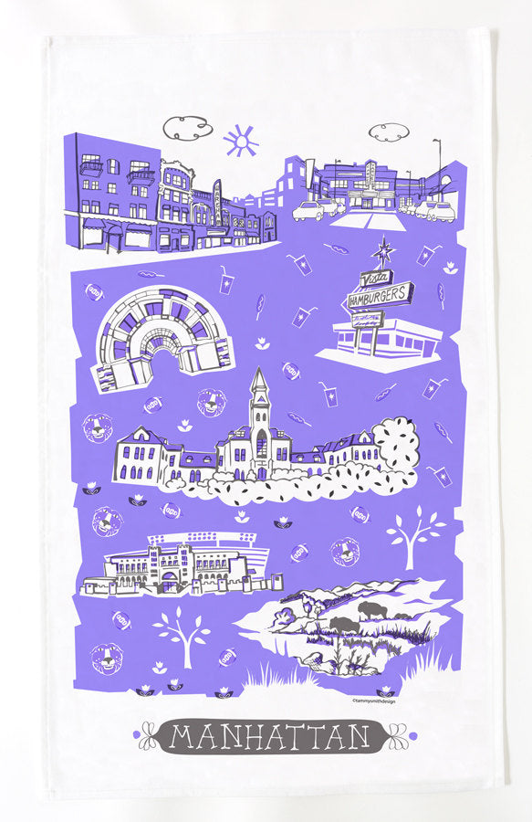 Manhattan KS Tea Towel