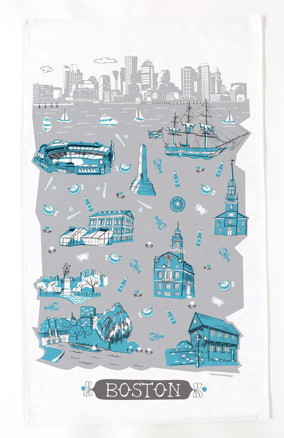 Boston Tea Towel