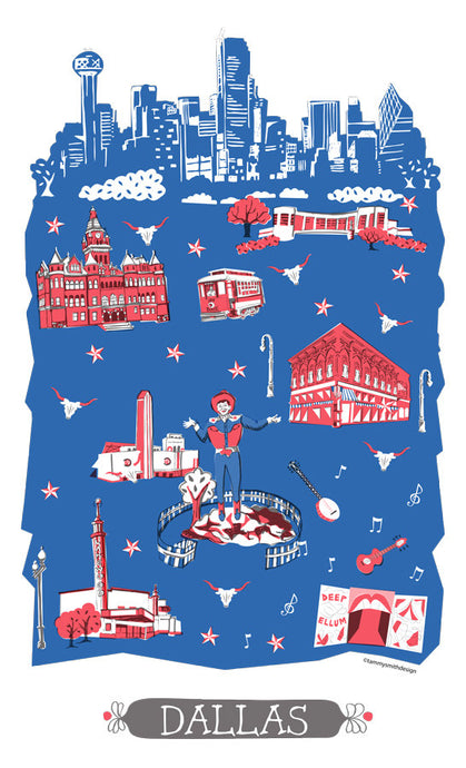 Dallas Tea Towel