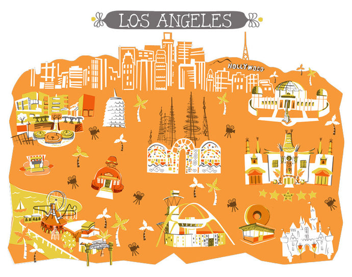 Los Angeles Pillow Cover-16x16